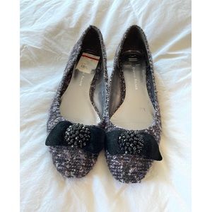 Etienne Aigner Lavender Tweed Flats